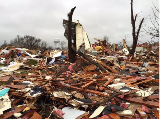 Rowlett, TX. tornado damage. Image courtesy of NWS Fort Worth